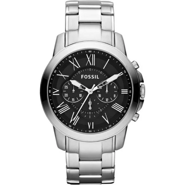 men’s watches with high-tech functionality and luxury leather bands -Fossil Men's  'Grant' Chronograph Stainless Steel Watch FS4736