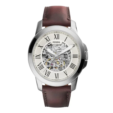 men's watches with luxury materials and sophisticated features -Fossil Grant Analog Off-White Dial Men's Watch-ME3099