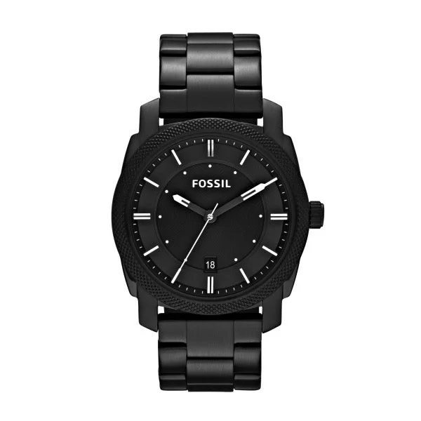 luxury watches for women with slim profiles and gemstone accents -Fossil Machine Gents Black Watch Fs4775ie