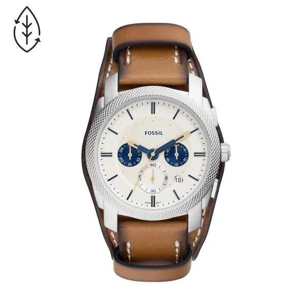 waterproof sport watches for men with step tracking and heart rate -Fossil Machine Gents Chronograph Watch