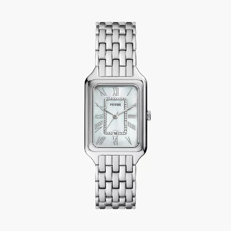 men’s watches with high-end craftsmanship and minimalistic faces -Fossil Raquel Three-Hand Date Stainless Steel Watch