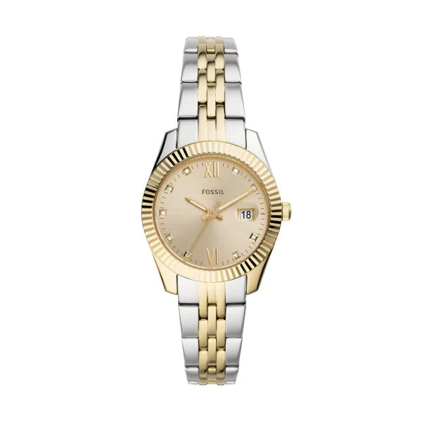 men’s watches with high-tech solar-powered movement and rugged designs -Fossil Scarlette Mini Two Tone Stainless Steel Ladies Watch