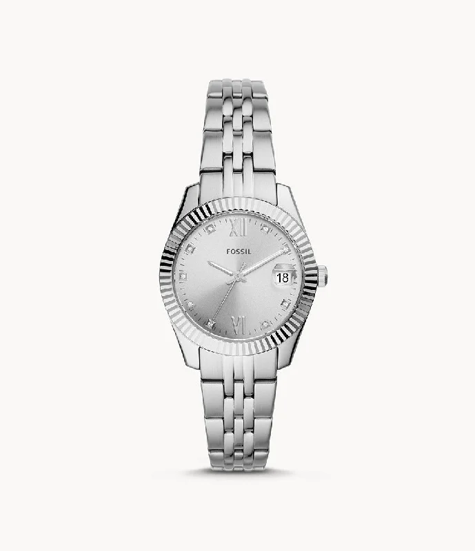 elegant men’s watches with gold-plated details and automatic movement -Fossil Scarlette Stainless Steel Ladies Watch Es4897