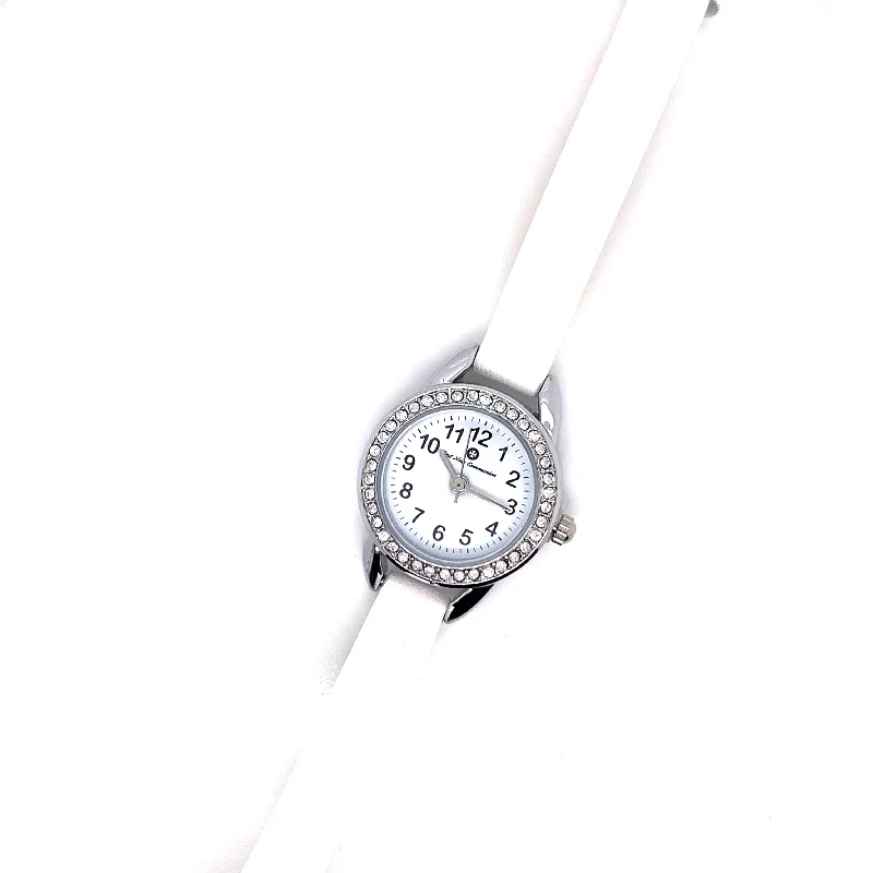 luxury watches for men with high-end metal links and classic designs -Girls First Communion Watch with Cz Rim