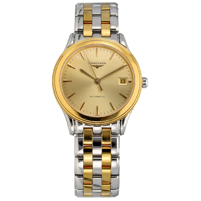 men’s watches with high-end craftsmanship and minimalistic faces -Longines Flagship L4.774.3 36mm Bi-Colour Watch