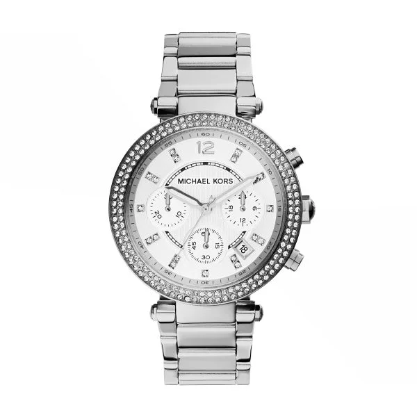 luxury watches for women with diamond-studded bezels and fine details -Michael Kors Parker Stainless Steel Ladies Watch