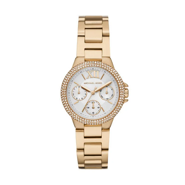 stylish watches for women with minimalist faces and colorful bands -Michael Kors Camille Gold Stainless Steel Strap Ladies Watch MK6844