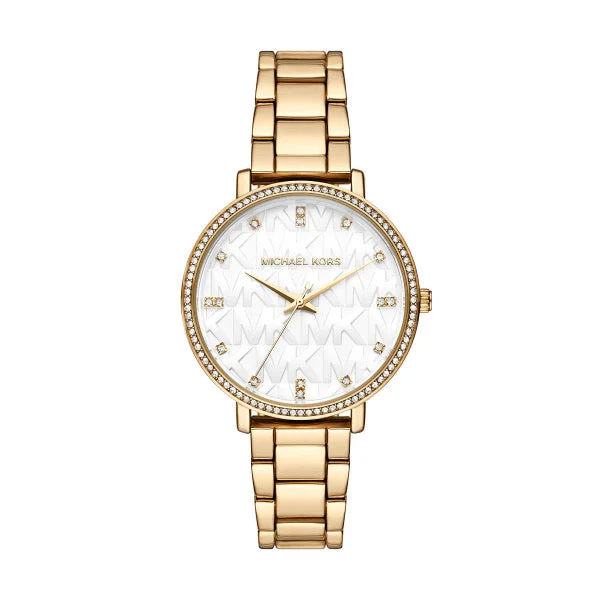 men's watches with durable materials and stylish digital features -Michael Kors Pyper Gold Stainless Steel Watch