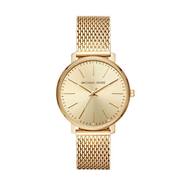 sport watches for men with real-time data and advanced fitness features -Michael Kors Pyper Gold Plated Mesh Strap Ladies Watch