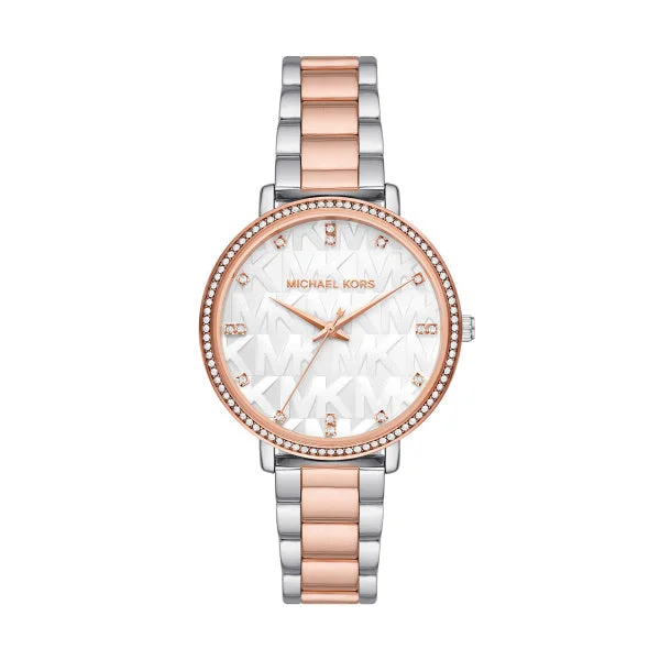 high-end smartwatches for women with health and fitness tracking -Michael Kors Pyper Two Tone Watch