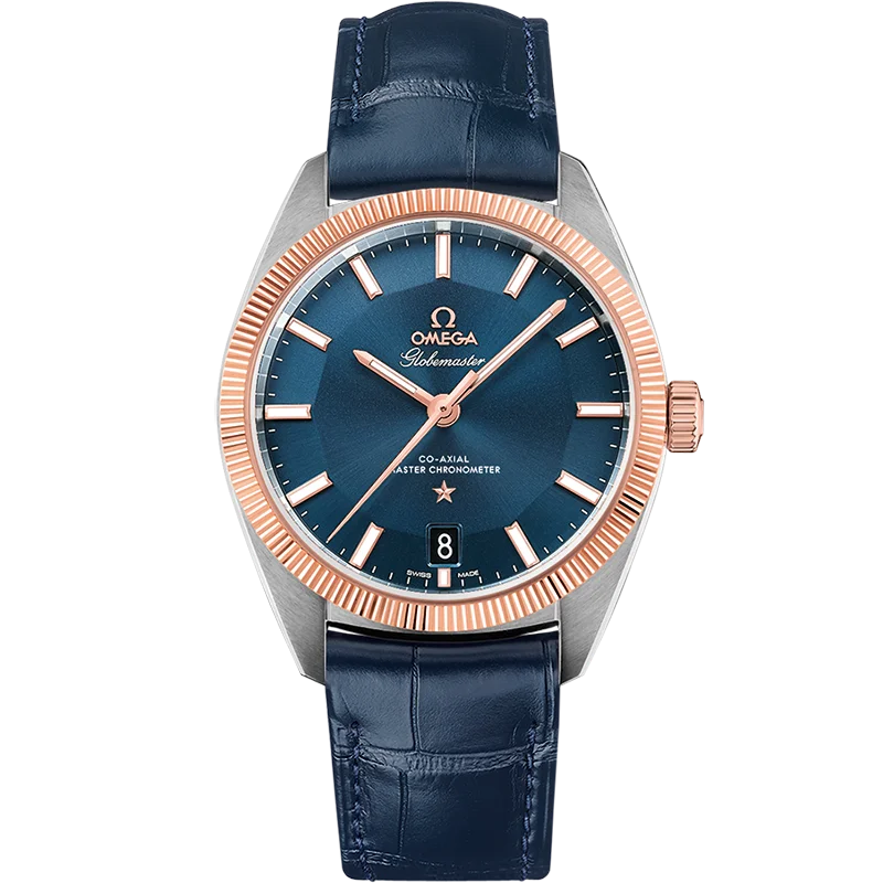 high-end men's watches with automatic movement and leather bands -Omega Constellation Blue Dial Men 39MM