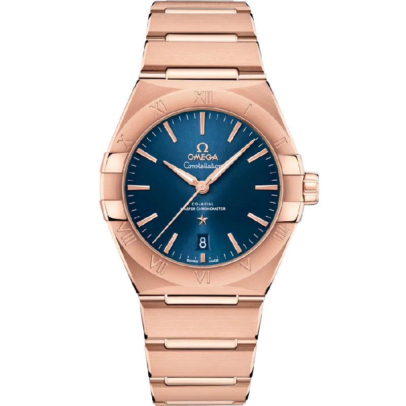 elegant women's watches with slim cases and high-quality materials -Omega Constellation Blue Dial Men 39MM