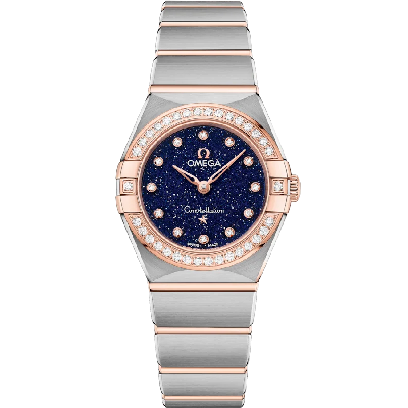 elegant watches for men with stainless steel bands and sleek dials -Omega Constellationladies Blue Dial Women 25MM