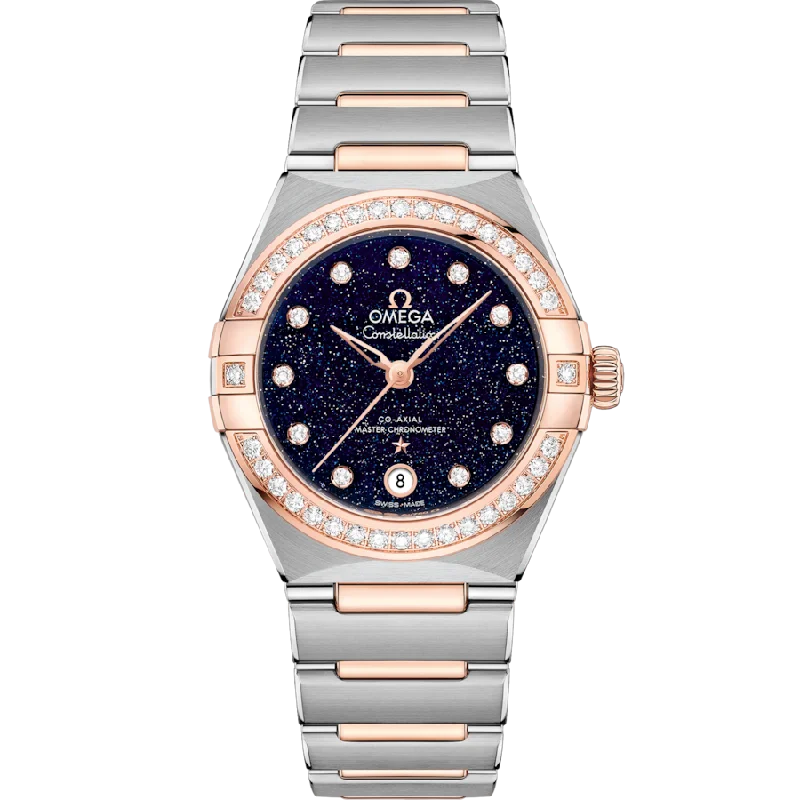 sport watches for men with sleep tracking, heart rate, and fitness tracking -Omega Constellationladies Blue Dial Women 29MM