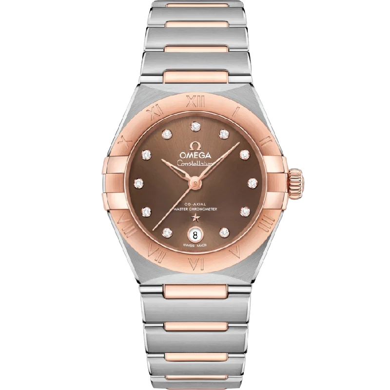 waterproof sport watches for women with real-time fitness tracking -Omega Constellationladies Brown Dial Women 29MM