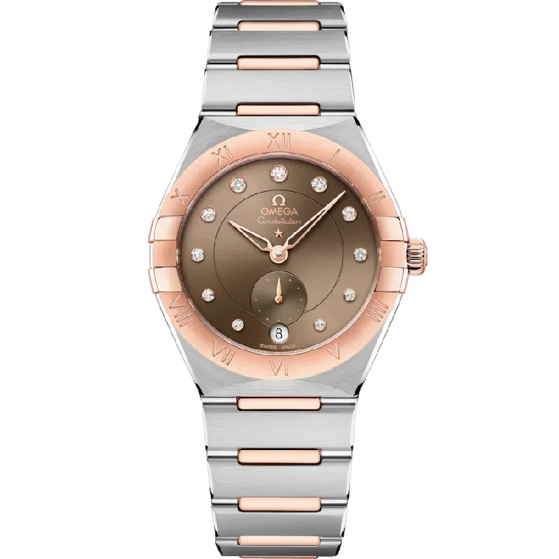 men's watches with classic designs and modern digital movement -Omega Constellationladies Brown Dial Women 34MM