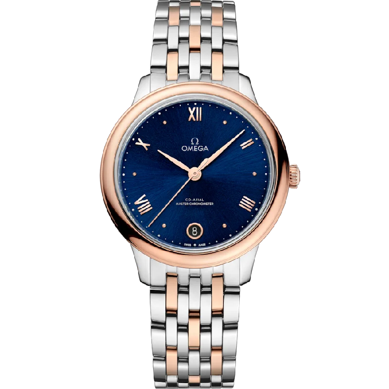 high-tech digital watches for men with heart rate, GPS, and sleep tracking -Omega De Ville Omega Ladiesblue Dial Women 34MM