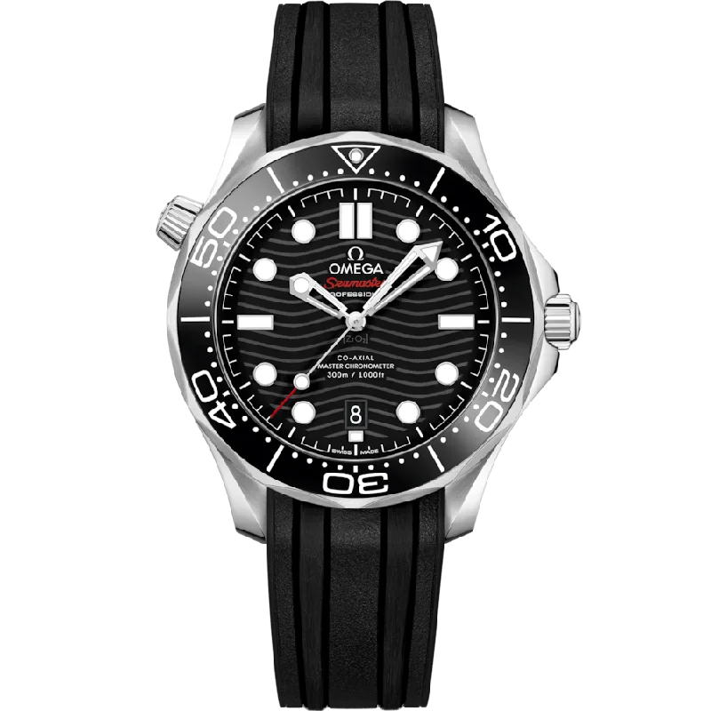 men's watches with unique features like barometer and altimeter -Omega Seamaster Diver 300M Co-Axial Master Chronometerblack Dial Men 42MM