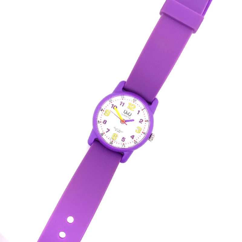 sport watches for men with fitness tracking and sleep monitoring features -Q&Q Purple Silicone Kids Watch