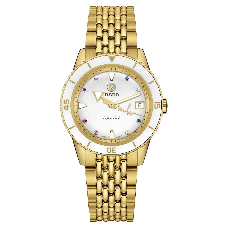 men’s watches with traditional designs and modern digital features -Rado Captain Cook White Dial Women 37mm