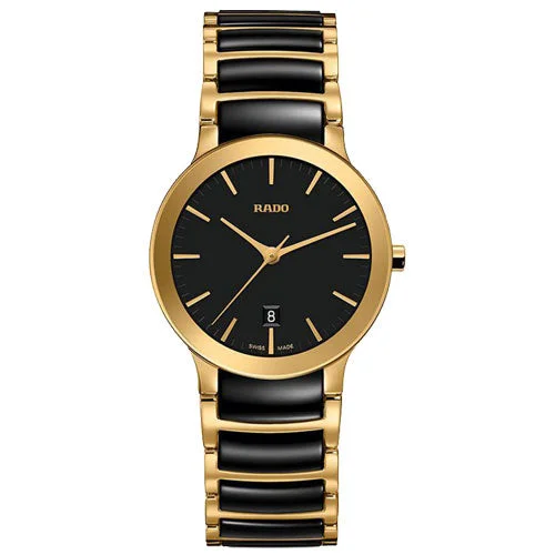 men's watches with modern designs and solar-powered features -Rado Centrix Black Dial Women 28mm