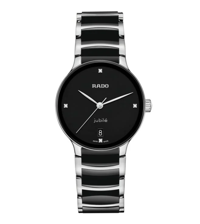 men's watches with leather bands and digital chronograph functions -RADO Centrix Diamonds Analog Watch for Women R30040712