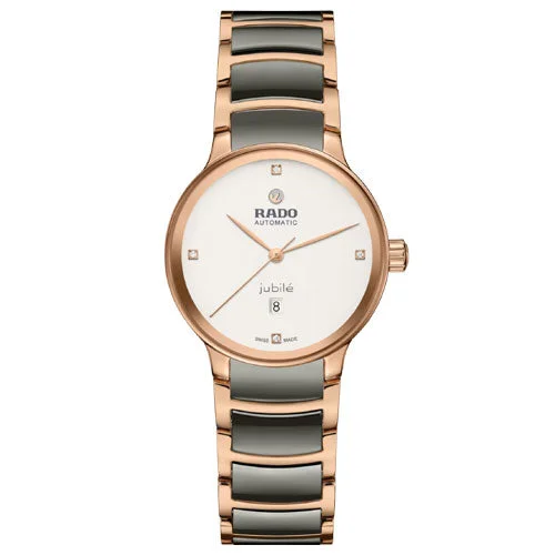 sport watches for men with step tracking and heart rate features -Rado Centrix White Dial Women 30.5mm