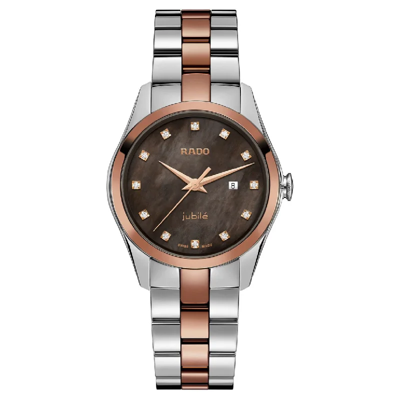 men’s watches with military-inspired designs and durable cases -Rado Hyperchrome Brown Mother-Of-Pearl Dial Women 30.6mm