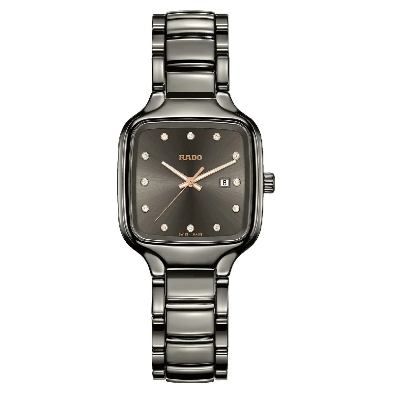 luxury women’s watches with sapphire glass and sophisticated cases -Rado True Grey Dial Women 29mm