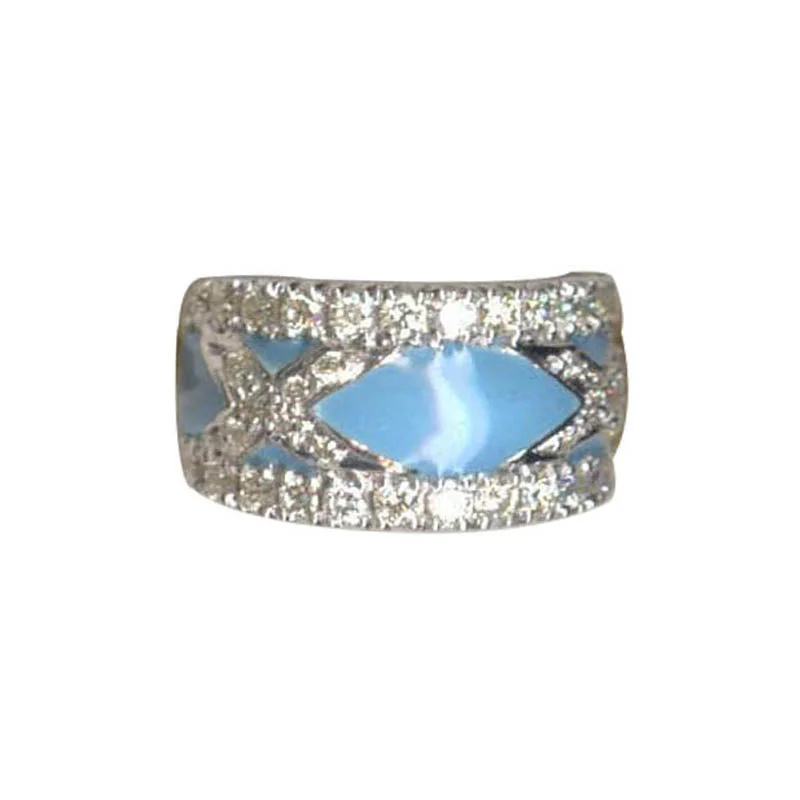 men’s rings with diamonds and sapphires for wedding engagement-Ring- Diamond (Enamel)  (141HS)