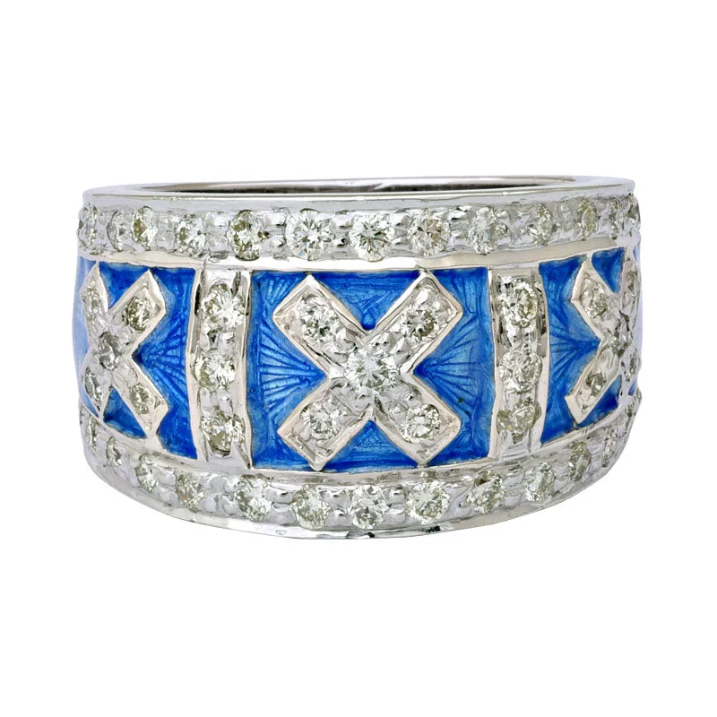 women’s rings with sapphires for engagement for wedding-Ring-Diamond (Enamel)