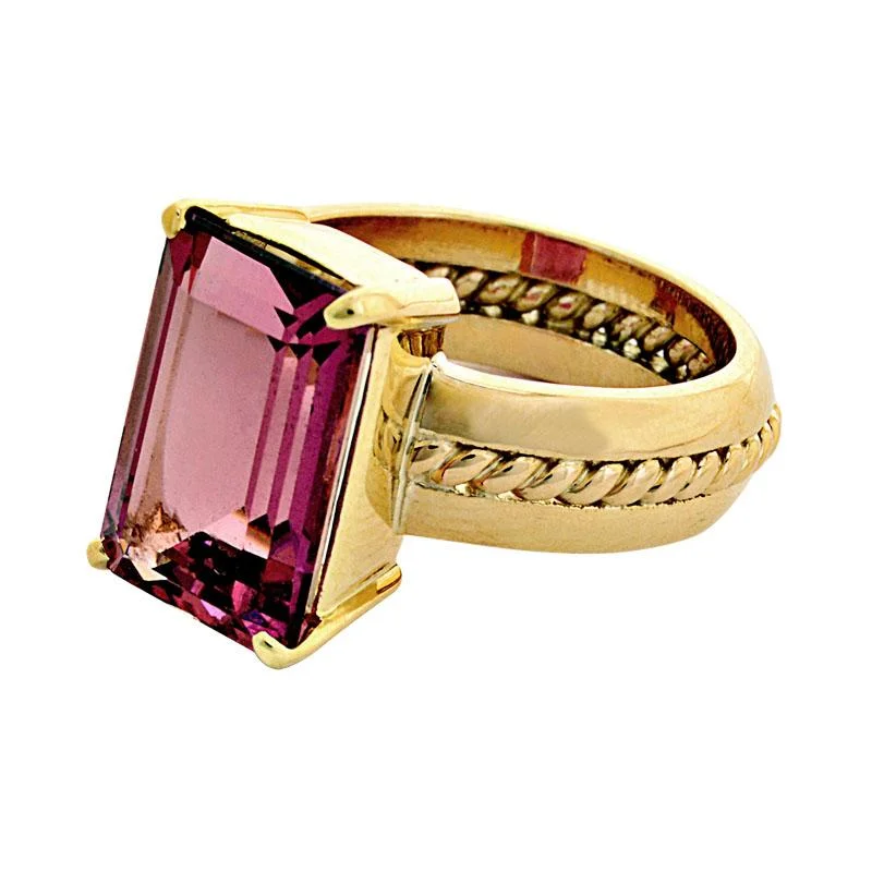 men’s custom wedding bands with sapphires for engagement-Ring-Rubellite  (1989F)