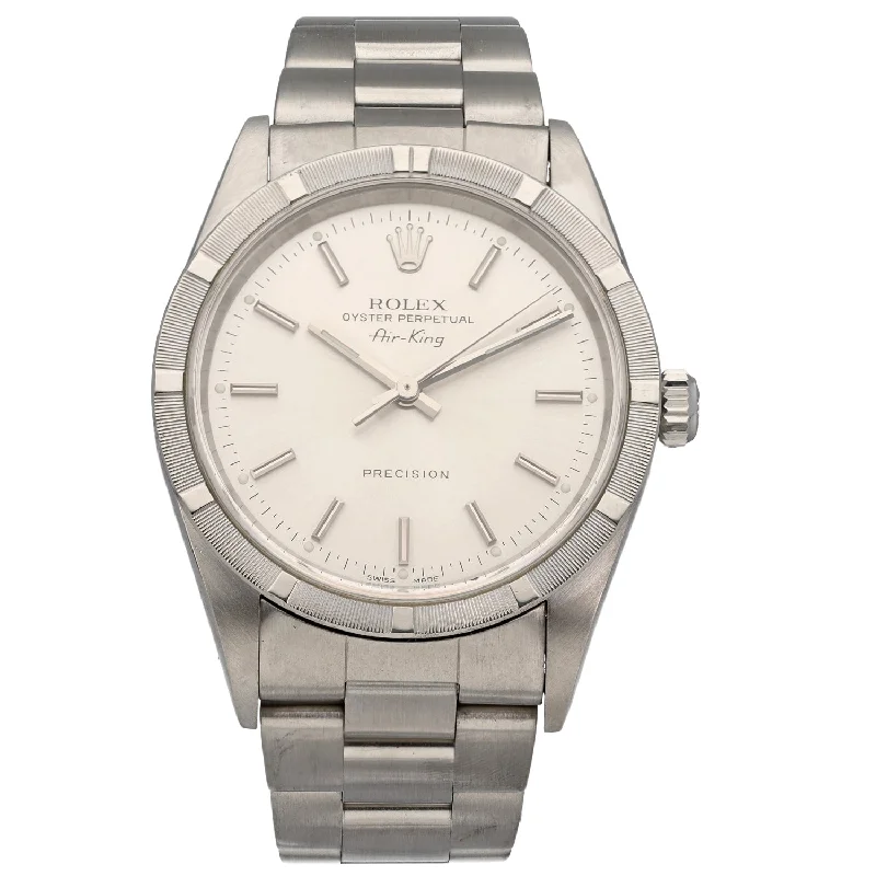 women's watches with gemstone accents and elegant strap designs -Rolex Air King 14010M 34mm Stainless Steel Watch