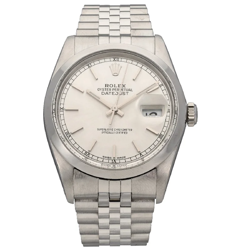 elegant watches for women with polished metal and high-end features -Rolex Datejust 16000 36mm Stainless Steel Watch