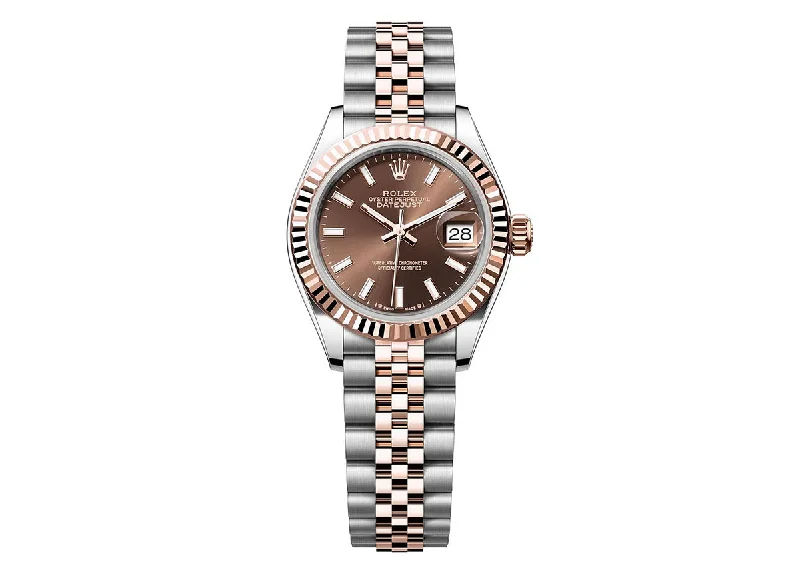 sport watches for men with heart rate monitoring and GPS -Rolex Lady Datejust 28mm 279171 Two-Tone Jubilee Chocolate Dial