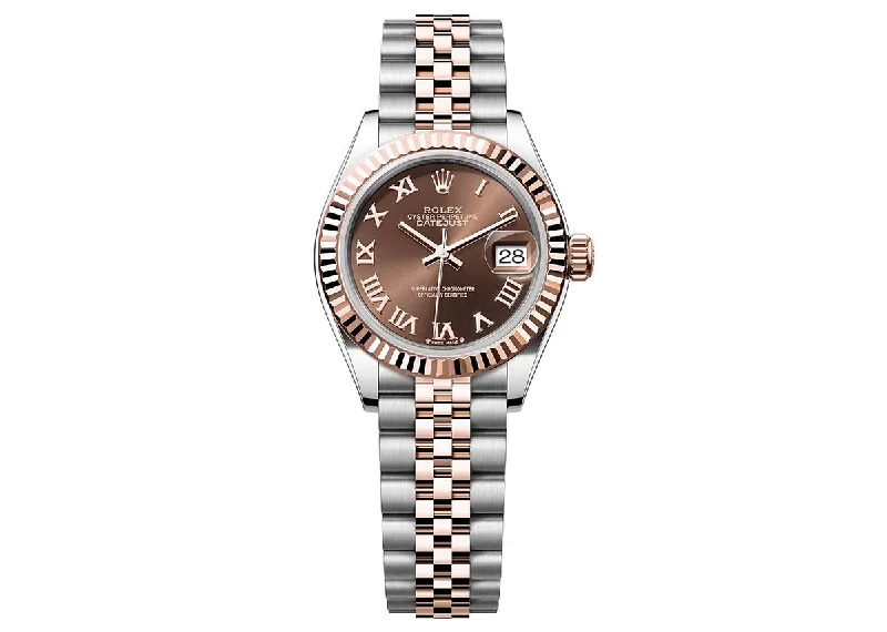 smartwatches for women with customizable fitness tracking and sleep monitor -Rolex Lady Datejust 28mm 279171 Two-Tone Jubilee Chocolate Roman Dial