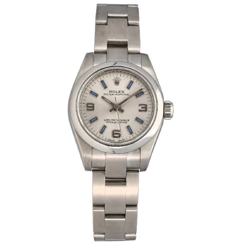 women's watches with thin profiles and elegant metal bands -Rolex Oyster Perpetual 176200 26mm Stainless Steel Watch