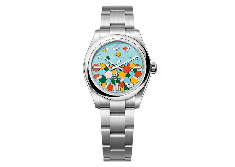 watches for women with minimalist designs and high-quality materials -Rolex Oyster Perpetual 31mm 277200 Oyster Celebration Turquoise Blue Dial