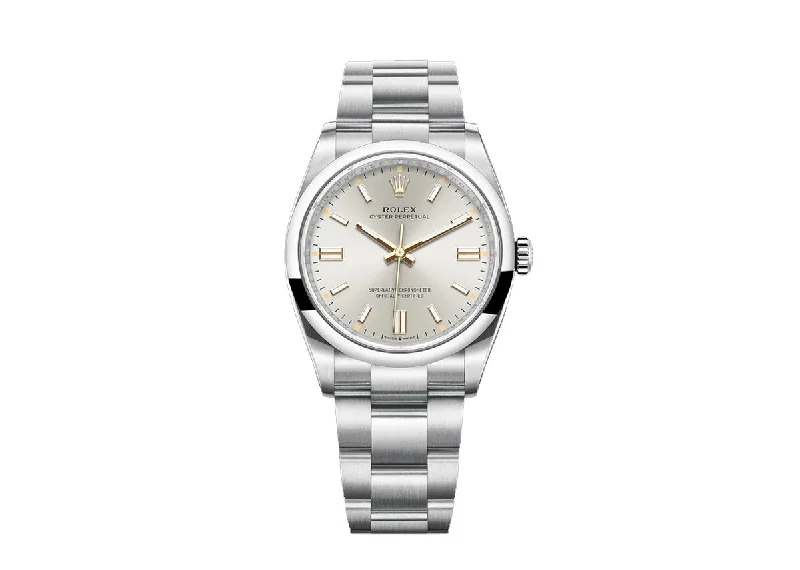 best watches for women with lightweight designs and colorful dials -Rolex Oyster Perpetual 36mm 126000 Oystersteel Silver Dial