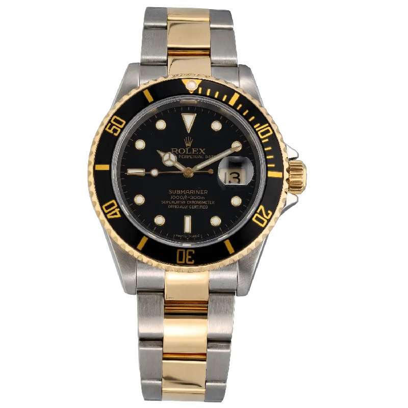 watches for men with multi-sport modes and customizable settings -Rolex Submariner 16613 40mm Bi-Colour Watch