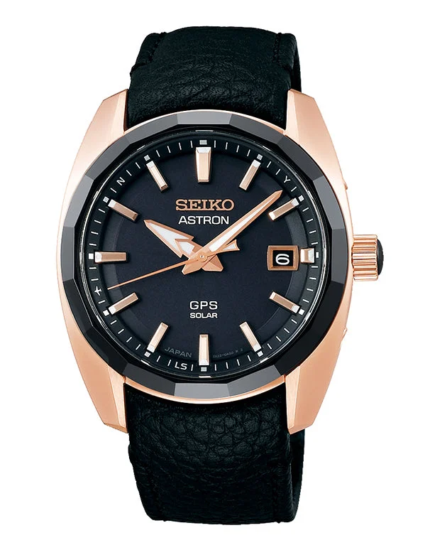 men's watches with durable materials and stylish digital features -Seiko Astron 3X22 GPS 3 Hand Calendar Mens Sports Watch - SSJ012J - 784142