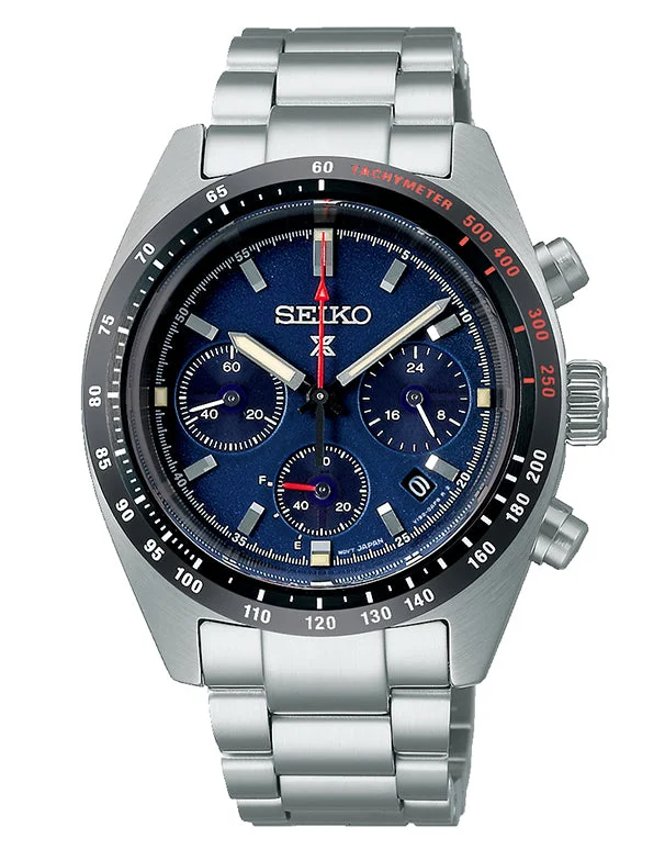 stylish watches for men with digital displays and fitness tracking -Seiko - Prospex Mens Speedtimer Chronograph Blue Dial Watch - SSC815P - 784699