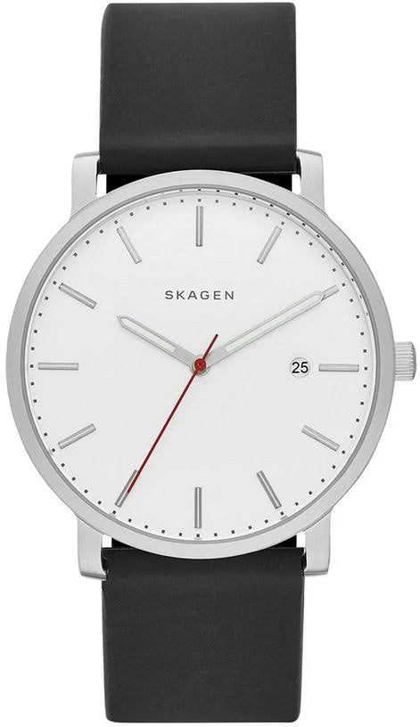 high-tech watches for men with digital features and eco-friendly bands -Skagen Men's Black Silicone Strap Watch SKW6340