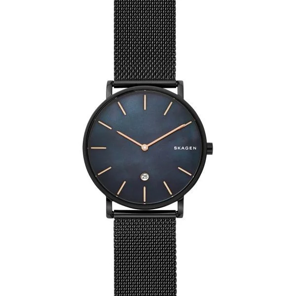 watches for women with leather and metal hybrid bands and modern dials -Hagen Analog Men