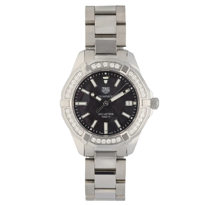 high-end watches for women with luxury details and modern designs -Tag Heuer Aquaracer WAY131P 35mm Stainless Steel Watch