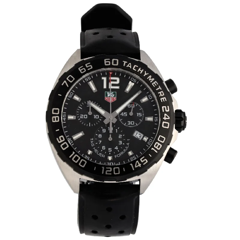 men’s watches with large cases and bold numbers on dials -Tag Heuer Formula 1 CAZ1110 41mm Stainless Steel Watch