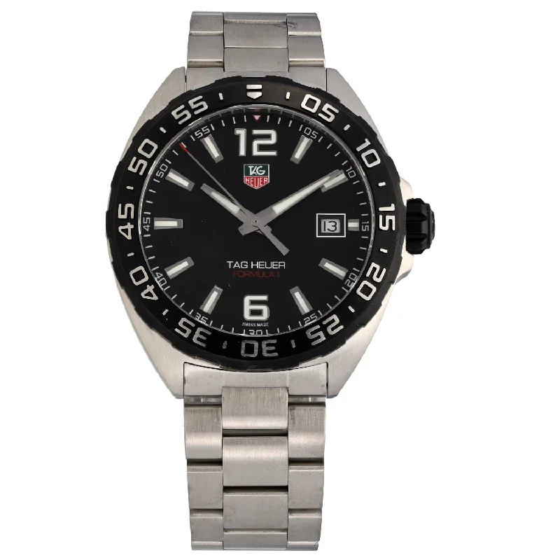 men’s watches with traditional designs and modern digital features -Tag Heuer Formula 1 WAZ1110 41mm Stainless Steel Watch