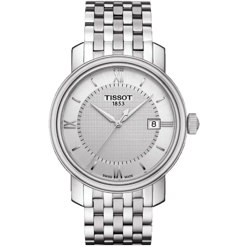 luxury women's watches with interchangeable leather and metal bands -Tissot Bridgeport Gents Watch