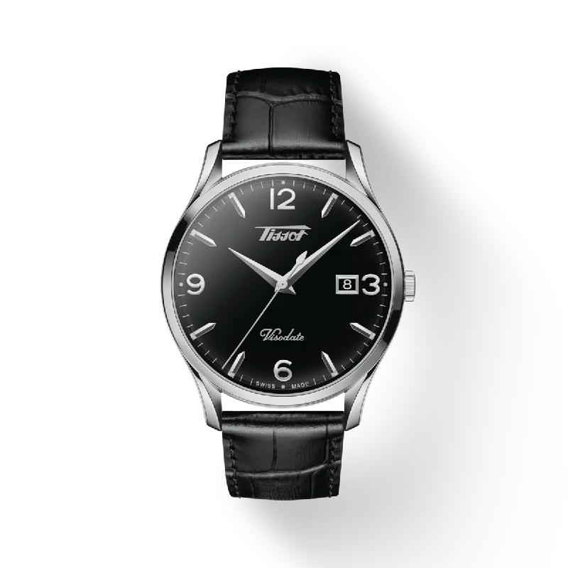 watches for women with multi-functional designs and customizable features -Tissot Heritage Black Dial Men's watch 40mm