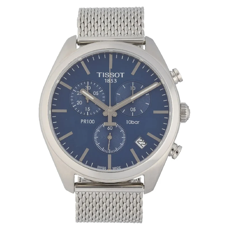 waterproof men's sport watches with real-time health data tracking -Tissot PR100 T101417 A 41mm Stainless Steel Watch